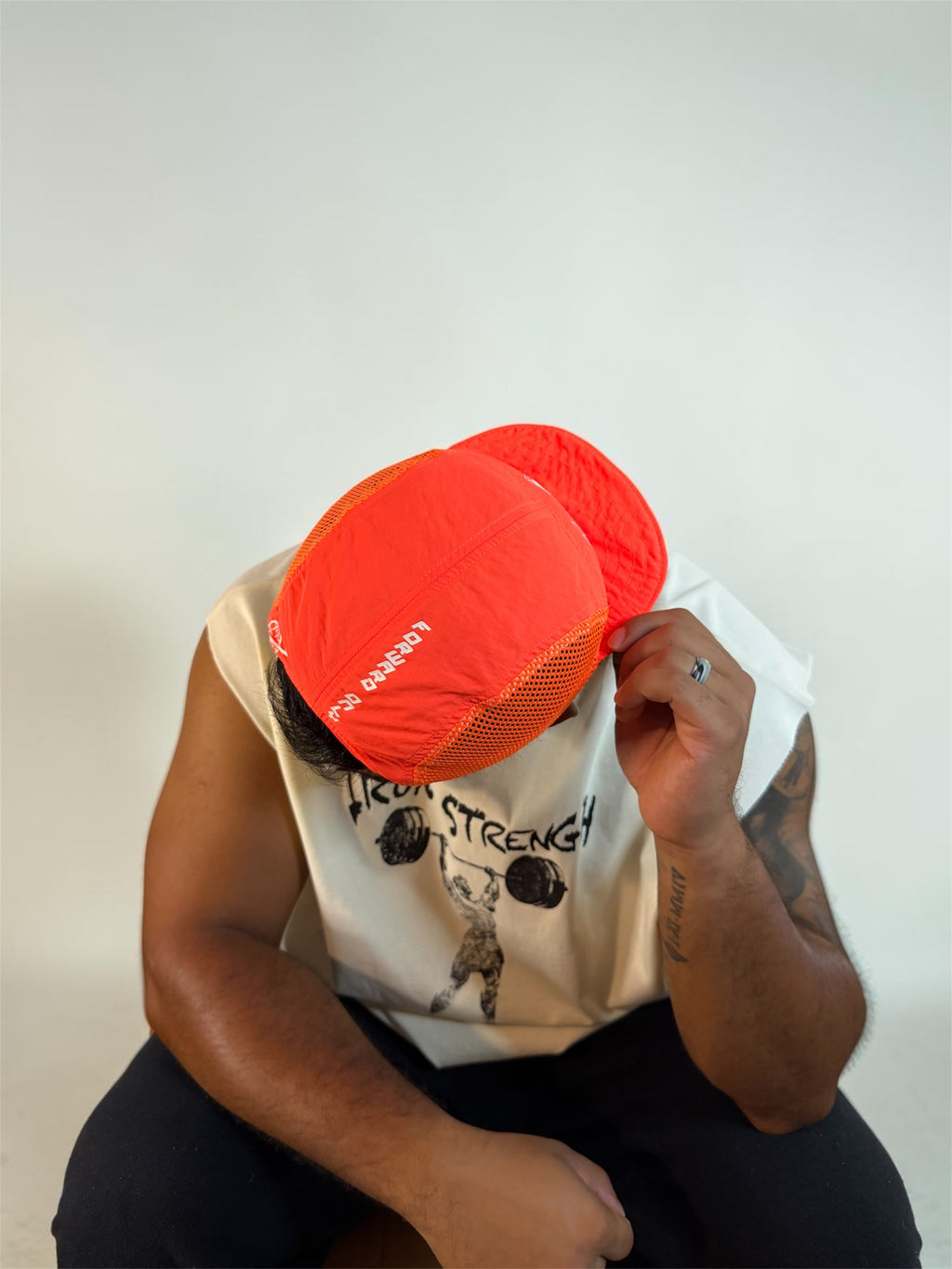 Orange Earn Every Mile 5-Panel Runner hat