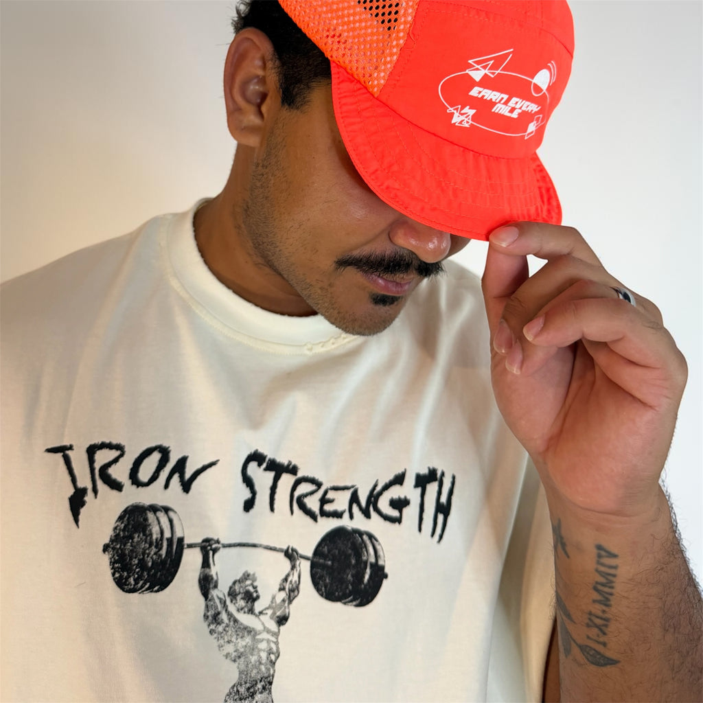 Orange Earn Every Mile 5-Panel Runner hat