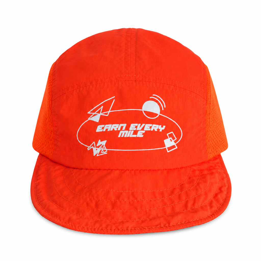 Orange Earn Every Mile 5-Panel Runner hat