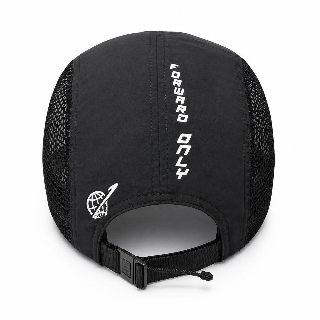 Black Earn Every Mile 5-Panel Runner hat